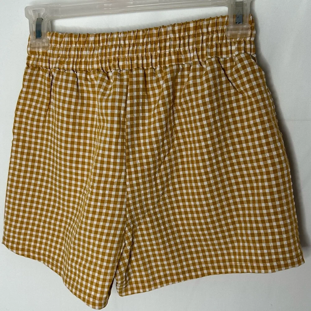 Sienna Sky Women’s ShortsYellow Mustard Gingham Check. XS